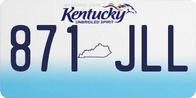 KY license plate 871JLL