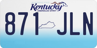 KY license plate 871JLN