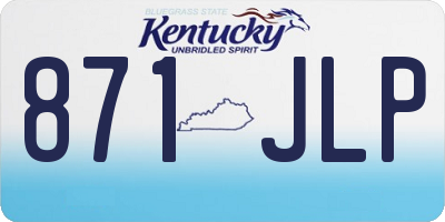 KY license plate 871JLP