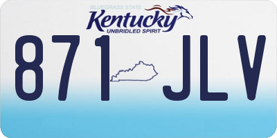 KY license plate 871JLV