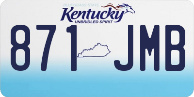 KY license plate 871JMB
