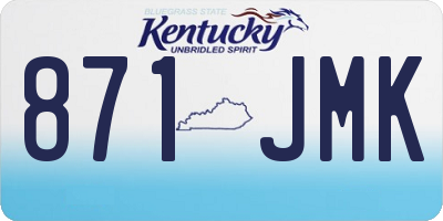 KY license plate 871JMK