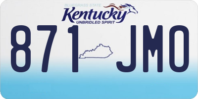 KY license plate 871JMO