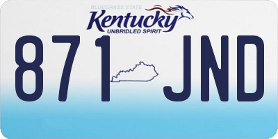 KY license plate 871JND