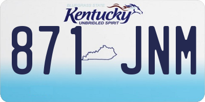 KY license plate 871JNM