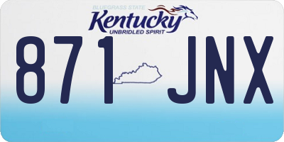KY license plate 871JNX