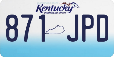 KY license plate 871JPD