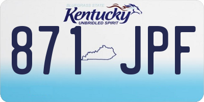KY license plate 871JPF