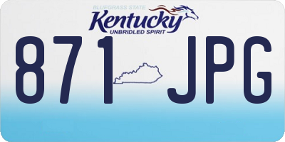 KY license plate 871JPG