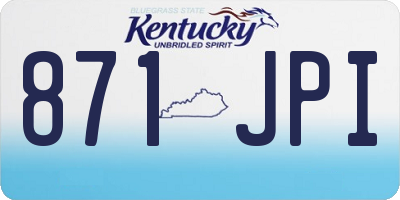 KY license plate 871JPI