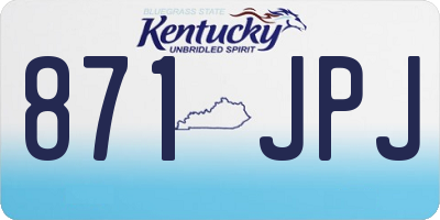 KY license plate 871JPJ