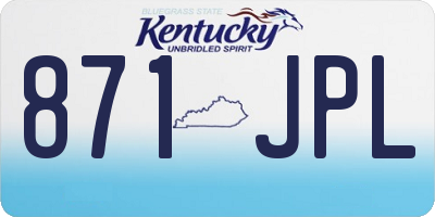 KY license plate 871JPL