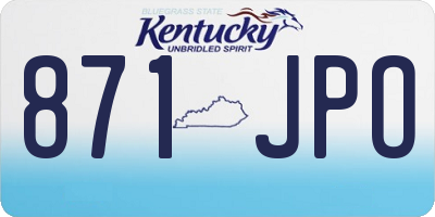 KY license plate 871JPO