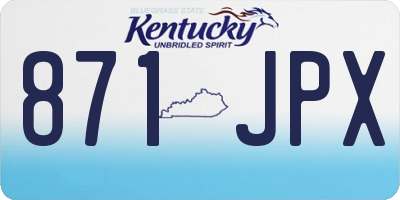 KY license plate 871JPX