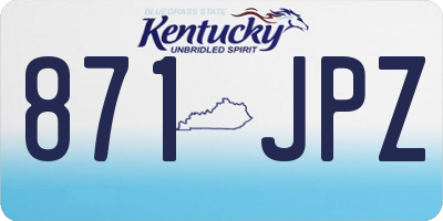 KY license plate 871JPZ