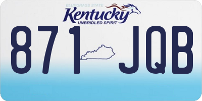 KY license plate 871JQB