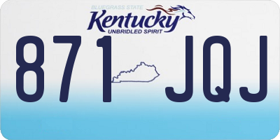 KY license plate 871JQJ