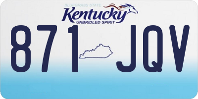 KY license plate 871JQV