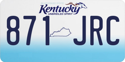 KY license plate 871JRC