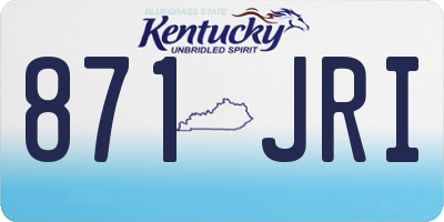 KY license plate 871JRI