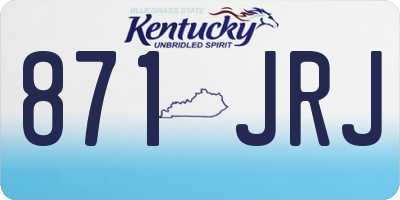 KY license plate 871JRJ