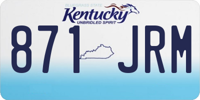KY license plate 871JRM