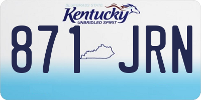 KY license plate 871JRN