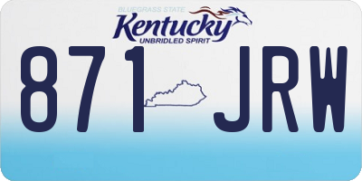 KY license plate 871JRW