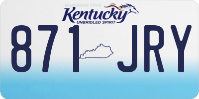 KY license plate 871JRY