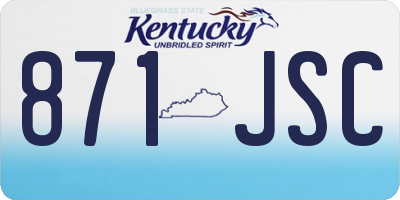 KY license plate 871JSC