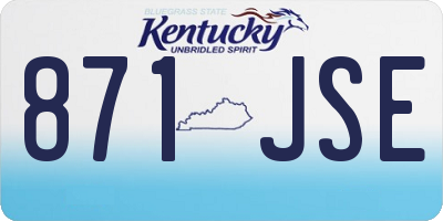 KY license plate 871JSE