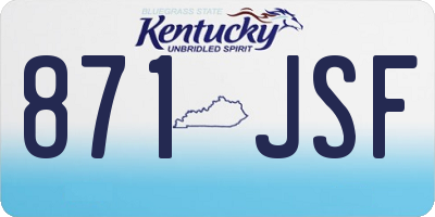 KY license plate 871JSF