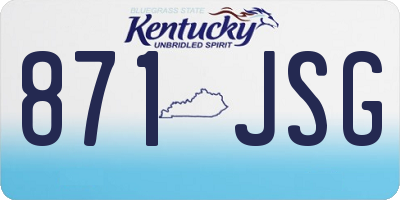 KY license plate 871JSG