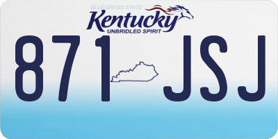 KY license plate 871JSJ