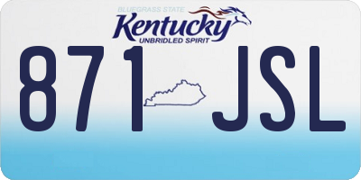 KY license plate 871JSL