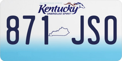KY license plate 871JSO