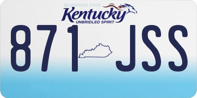KY license plate 871JSS