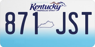 KY license plate 871JST