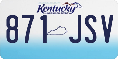KY license plate 871JSV