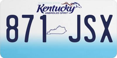KY license plate 871JSX