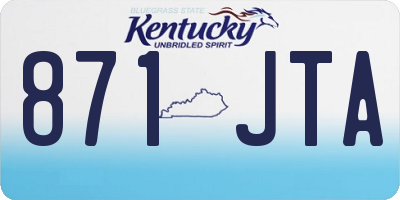 KY license plate 871JTA