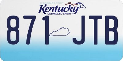 KY license plate 871JTB