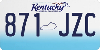 KY license plate 871JZC