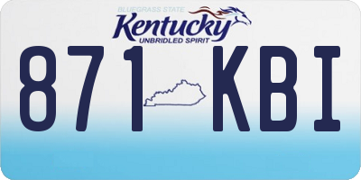 KY license plate 871KBI
