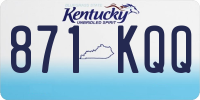 KY license plate 871KQQ