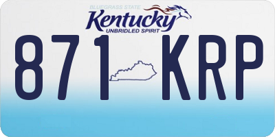 KY license plate 871KRP