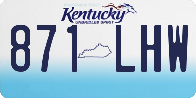 KY license plate 871LHW