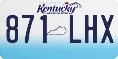 KY license plate 871LHX