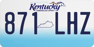 KY license plate 871LHZ