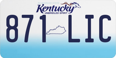 KY license plate 871LIC